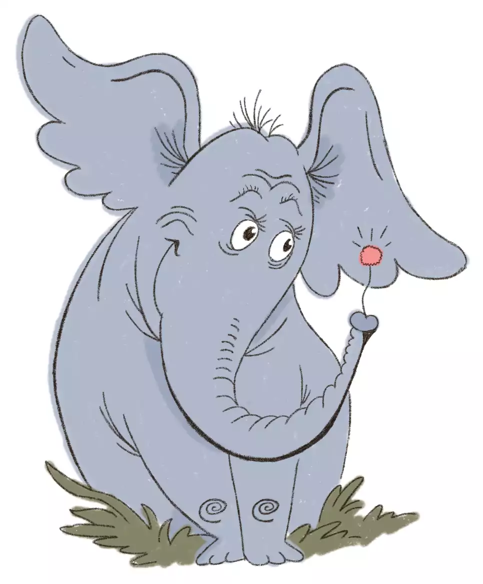 Drawing of Horton the elephant